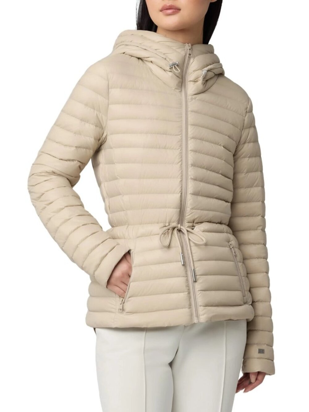 Soia & Kyo Ayleen Women's Hooded Quilted Down Puffer Jacket in Hush Size XS